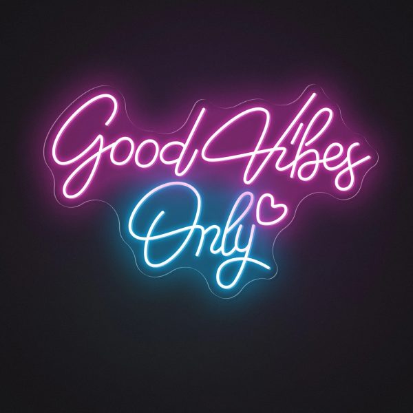 "Good Vibes Only" Neon Sign (32 x 22 inches)