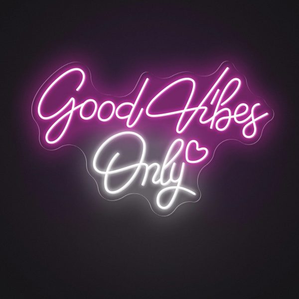 "Good Vibes Only" Neon Sign (32 x 22 inches)